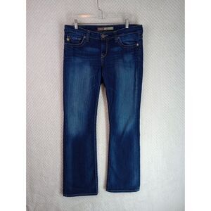 Big Star Remy Low Rise Fit Women's 32 Long Dark Wash Boot Cut Jeans